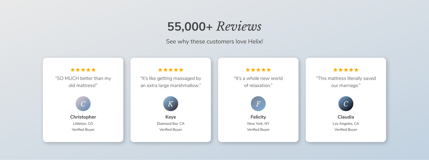 Helix Midnight Luxe Hybrid Mattress