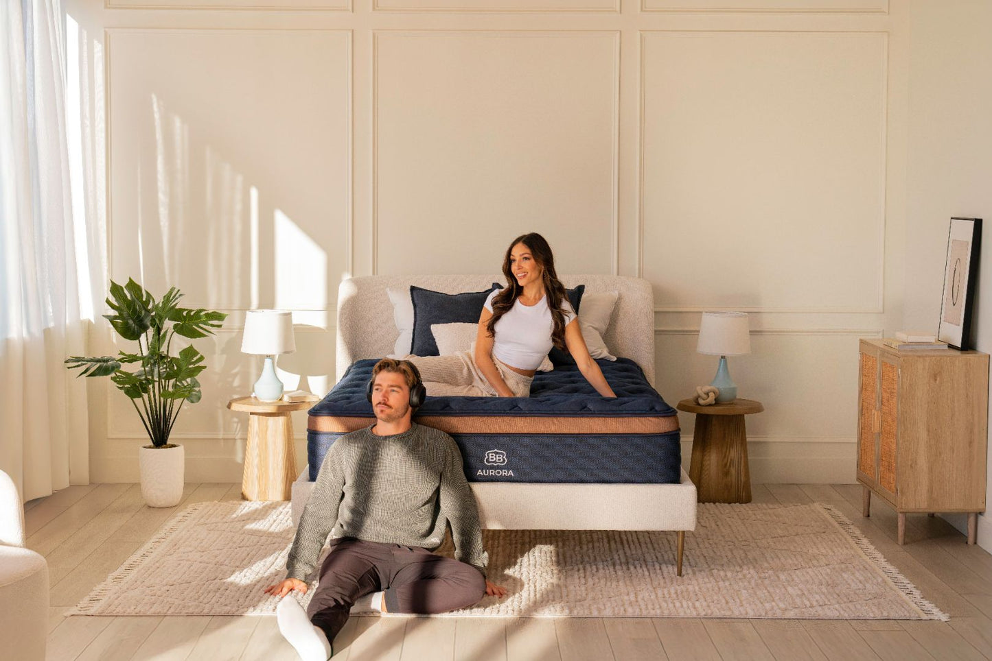 Aurora Luxe Firm Cooling Cloud Pillow Top by Brooklyn Bedding