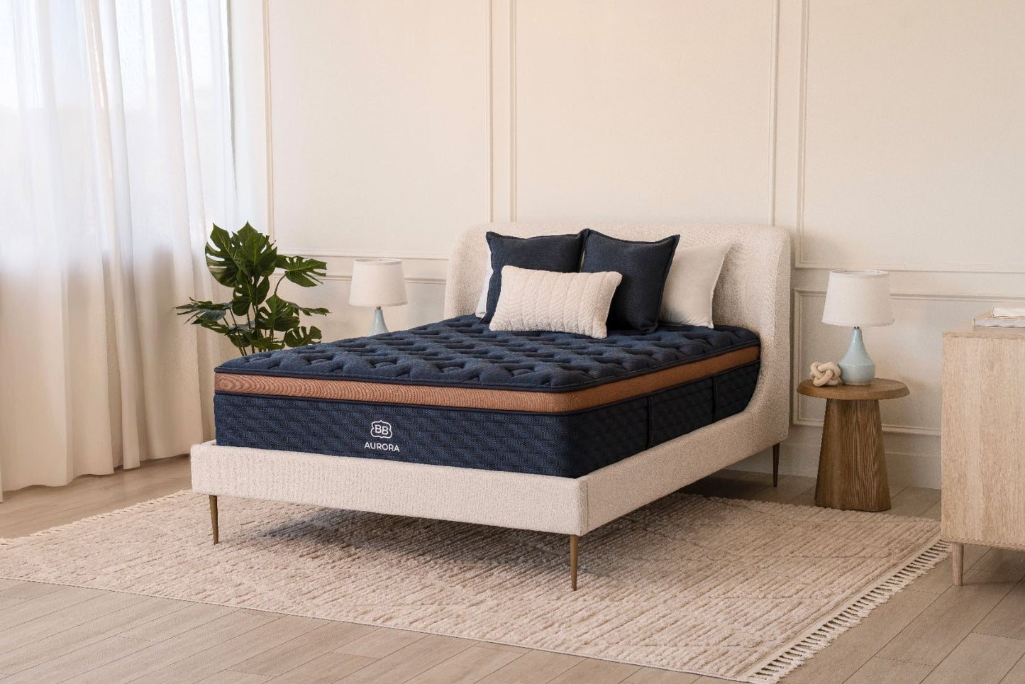 Aurora Luxe Firm Cooling Cloud Pillow Top by Brooklyn Bedding