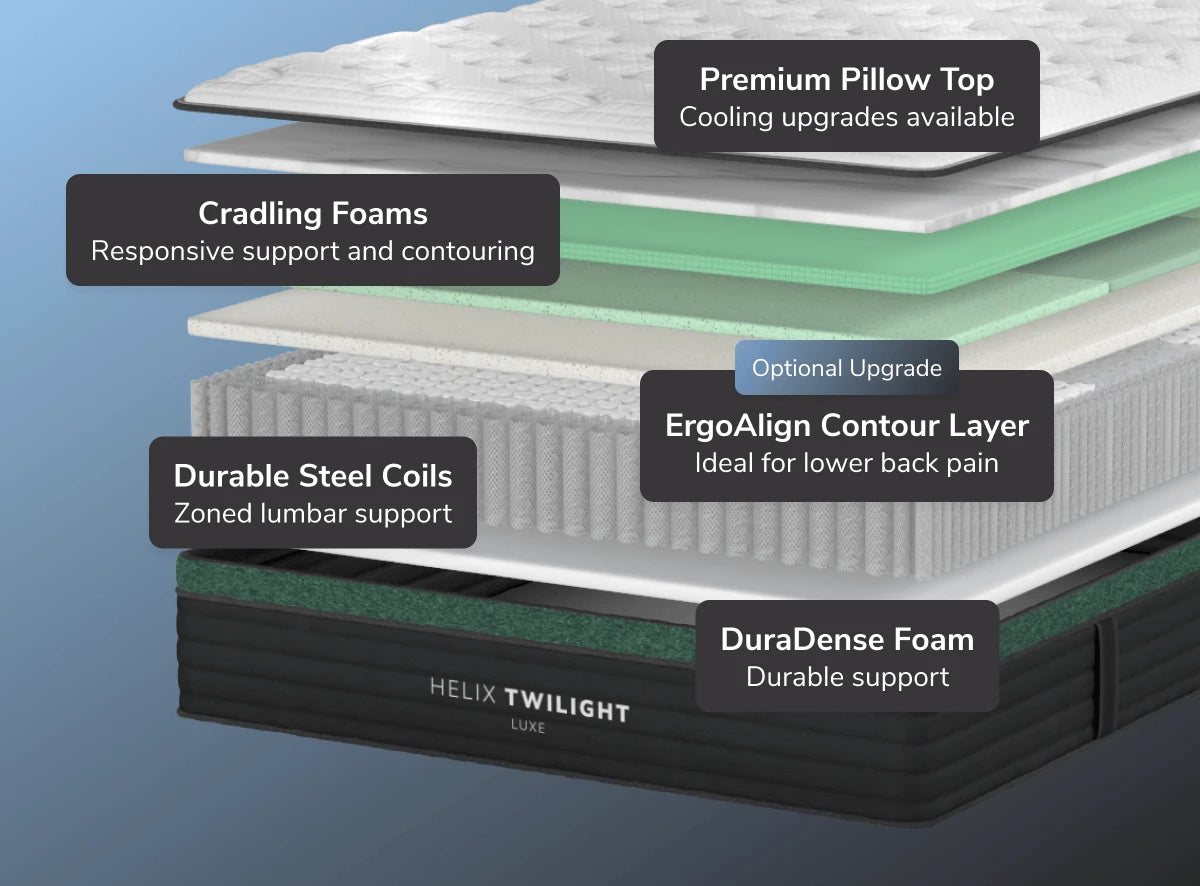 Helix Twilight Luxe Hybrid Mattress