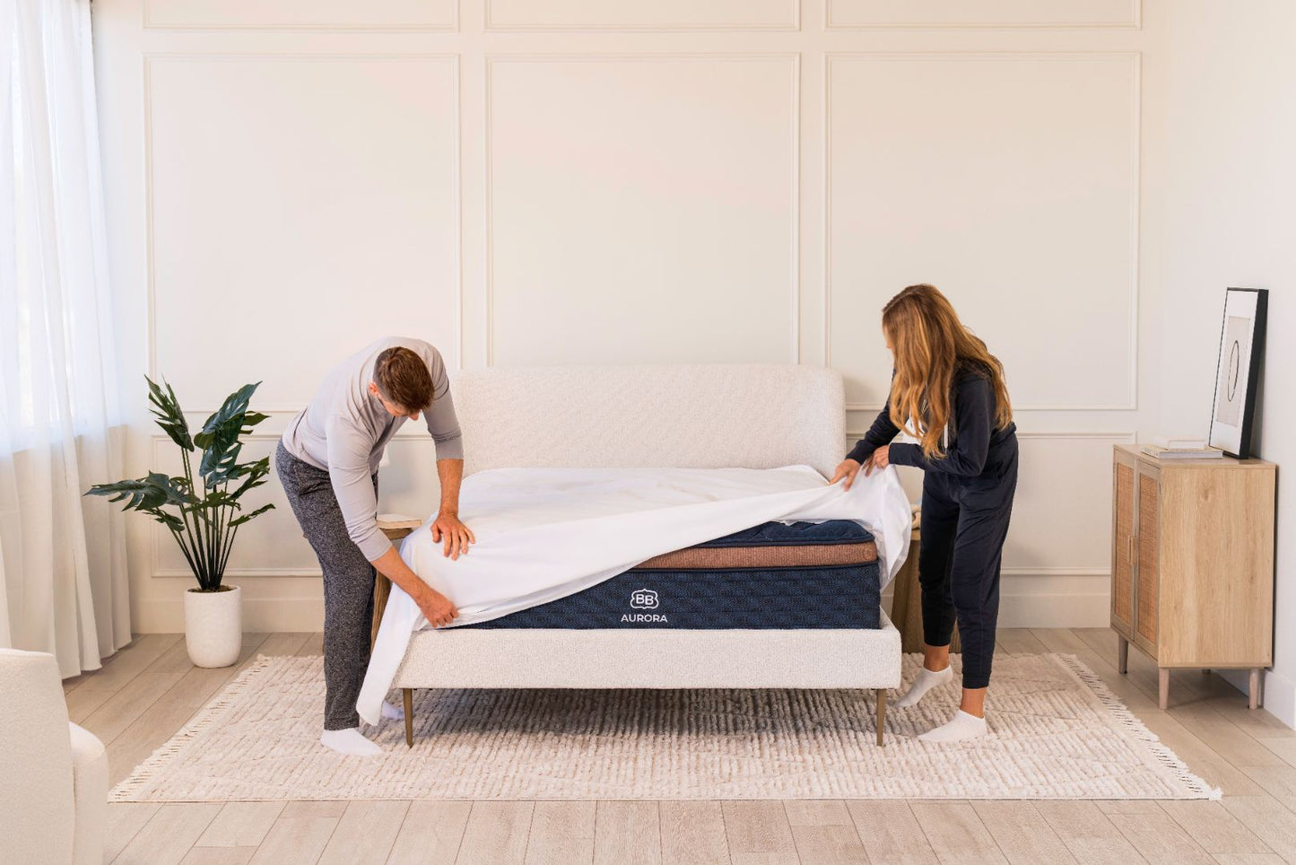 Aurora Luxe Firm Cooling Cloud Pillow Top by Brooklyn Bedding