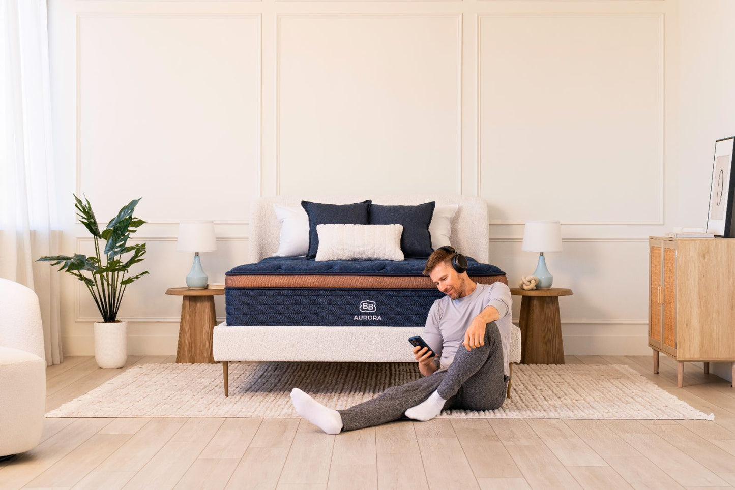 Aurora Luxe Firm Cooling Cloud Pillow Top by Brooklyn Bedding