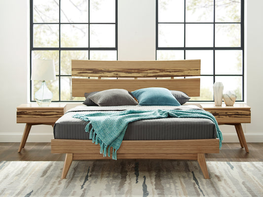 Azara Platform Bed - Carmelized